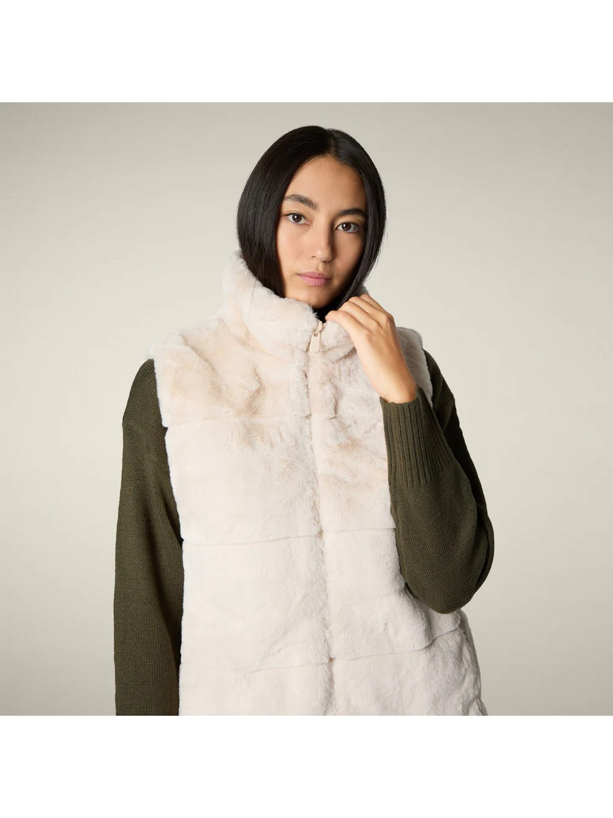 SAVE THE DUCK Gilet Donna NIVES D82493W FURY21 40034 SHORE BEIGE