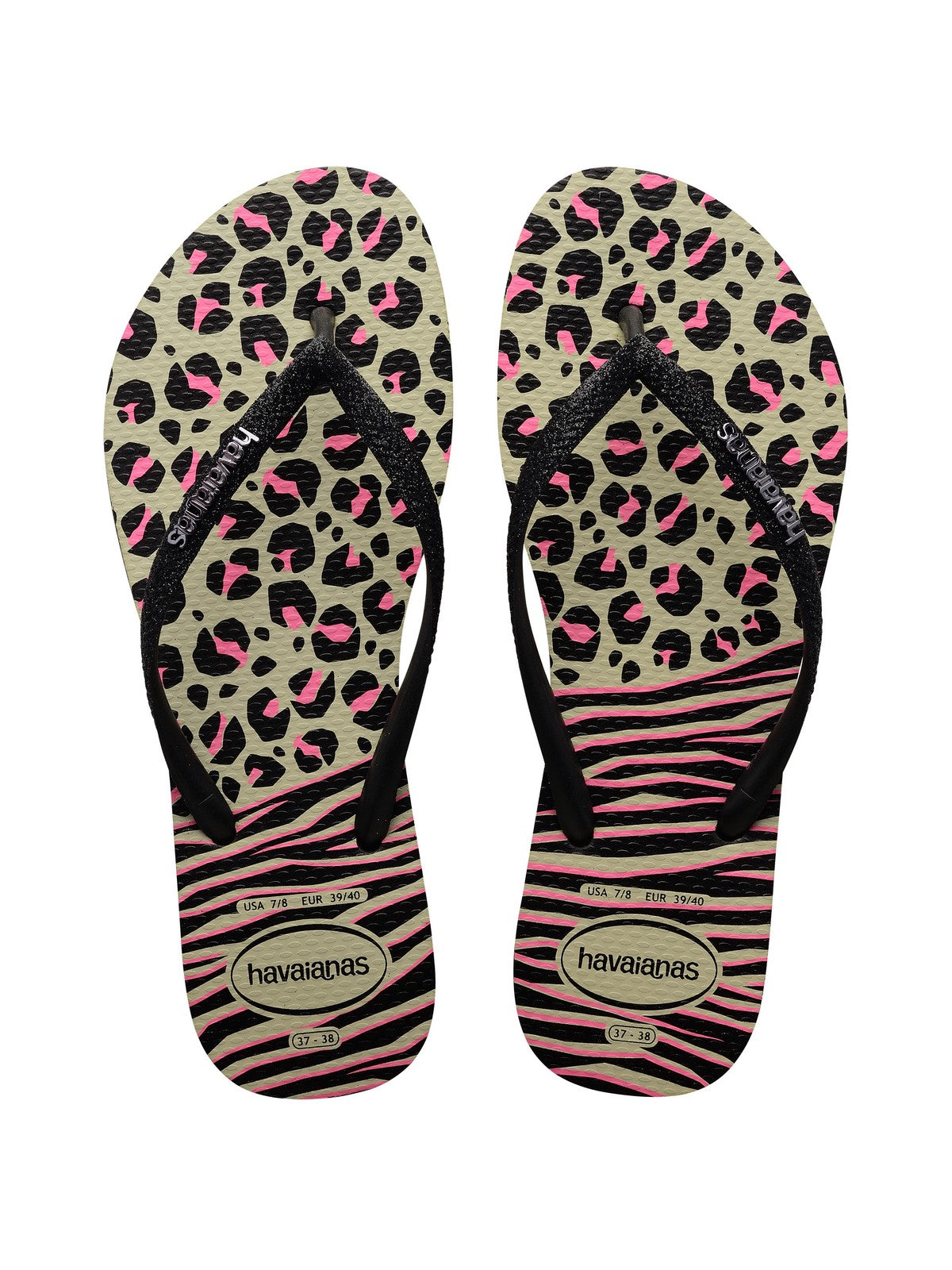 Havaianas ciabatta donna hav. Schlanke Tiere mischen 4147964.0006 schwarz