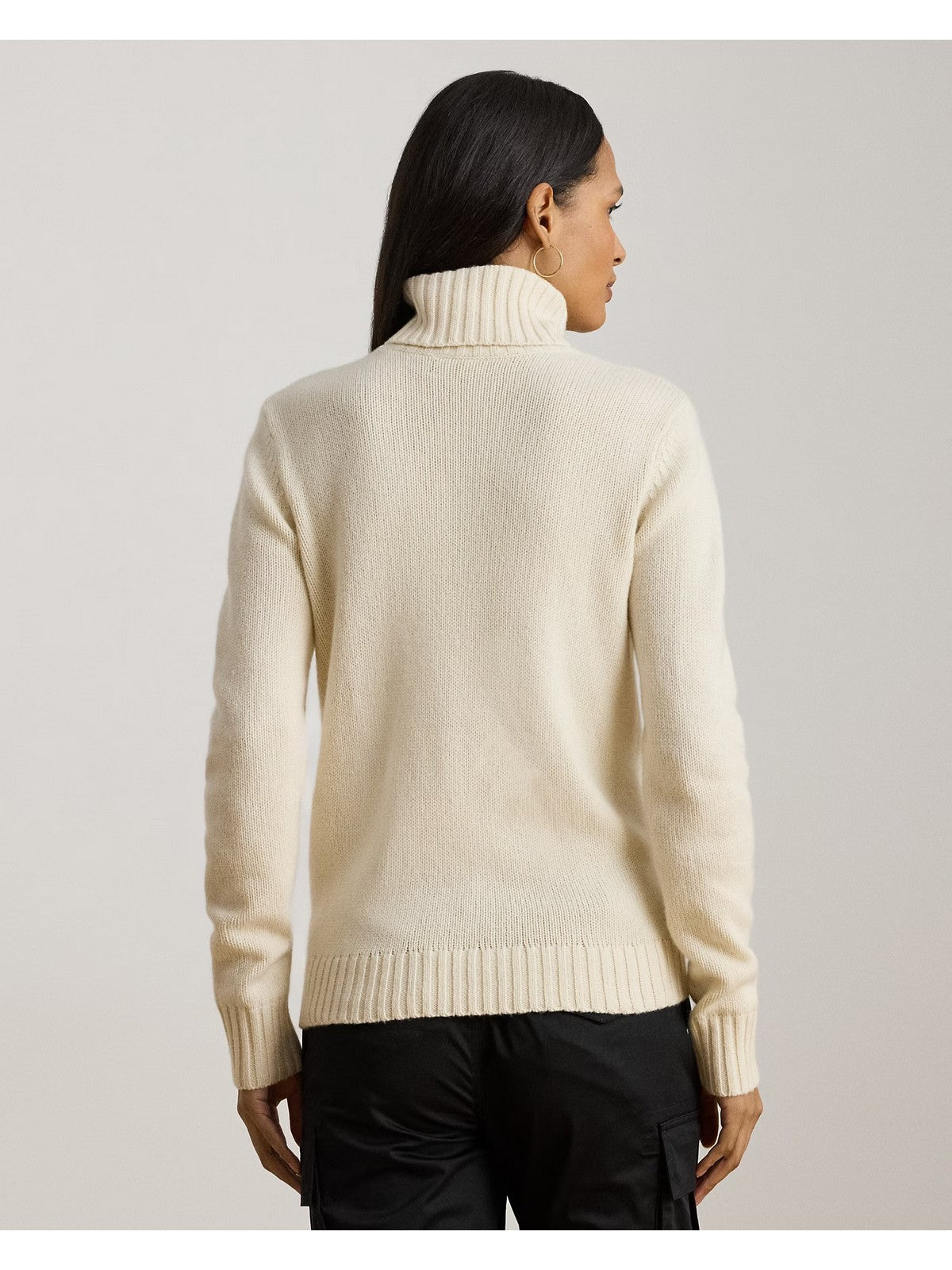 Lauren Ralph Lauren Maglione Dolcevita Woman Kexley-Long Sleeve-Pullover 200979687 002 Mascarpone Cream