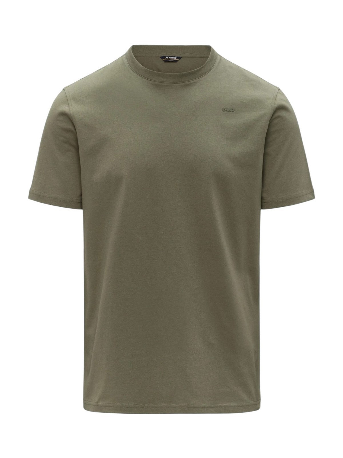 K-WAY T-shirt Uomo ODOM JERSEY MICRO LETTERING K81489W V15 Green Lichen
