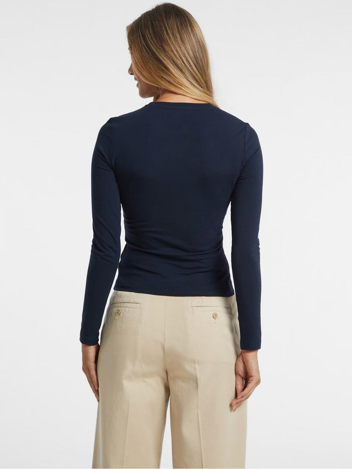 GUESS T-shirt Donna GJ LS CN SLIM LOGO EMB TEE W4YI22 J1314 A71W DARING OCEAN