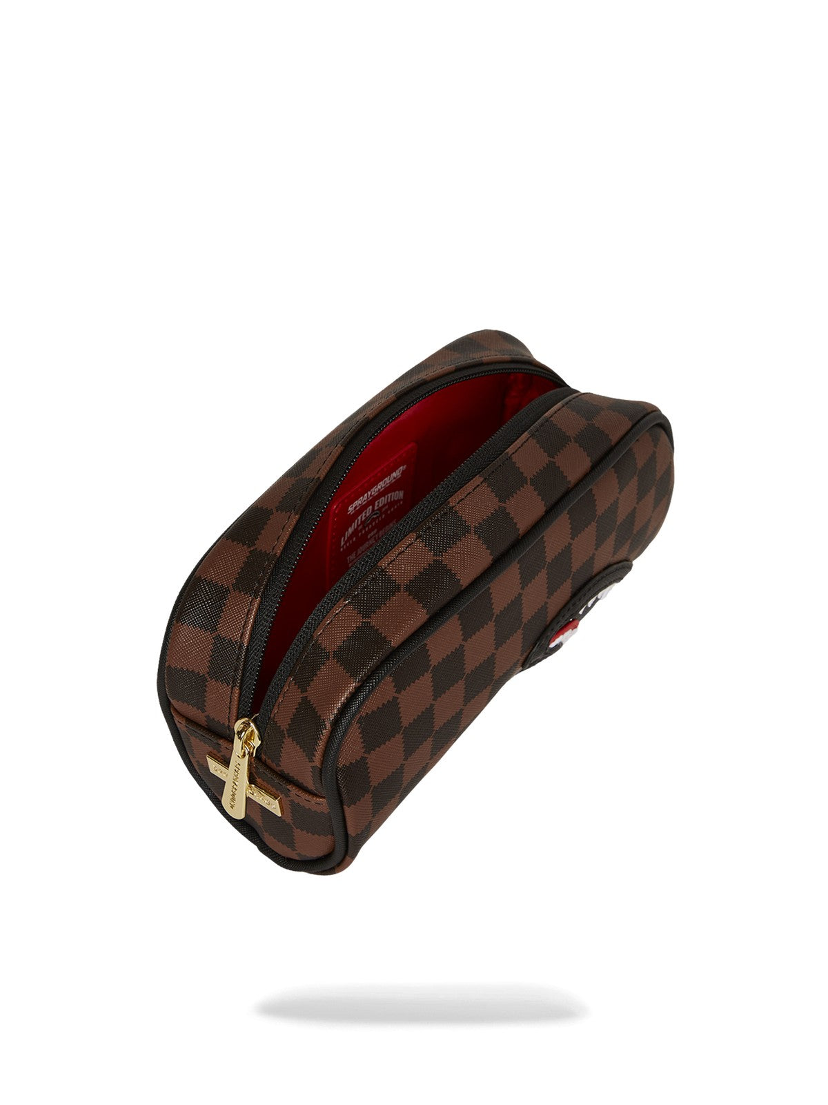 SPRAYGROUND Pochette Unisex adulto SAWTOOTH SHARKS IN PARIS POUCH 910B7845NSZ MARRONE gioboutiqueweb