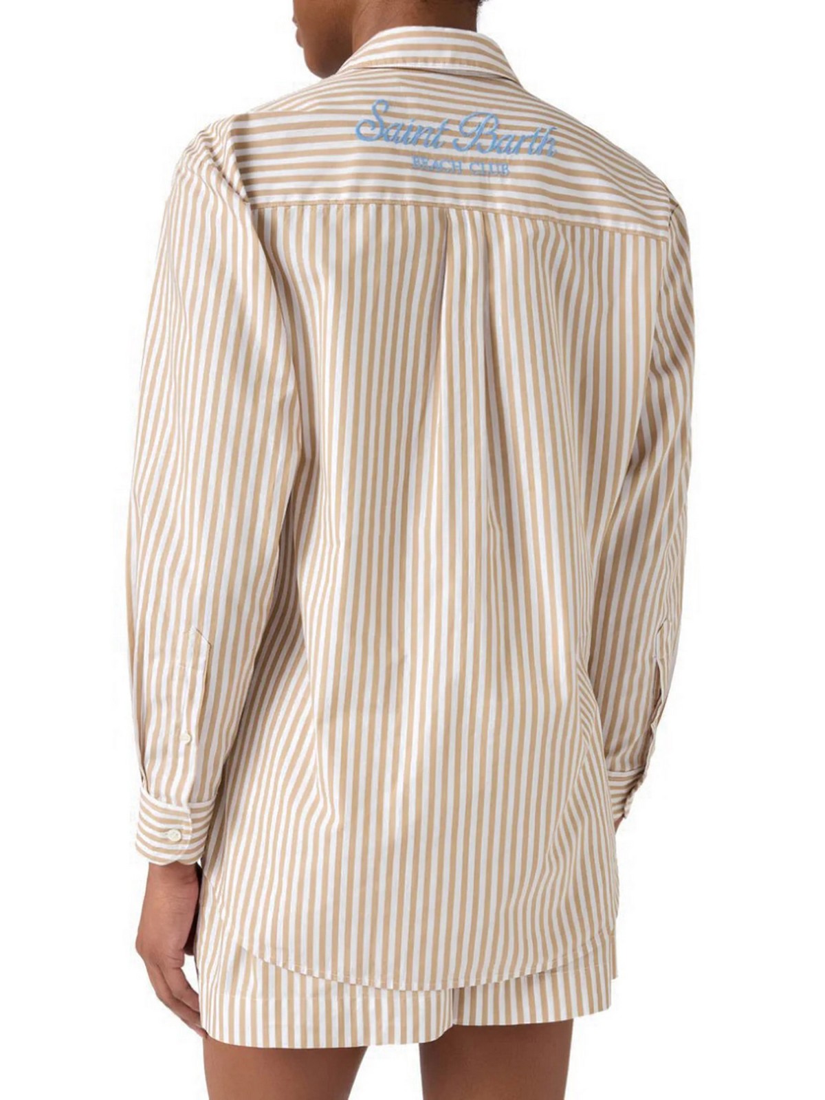 MC2 SAINT BARTH Camicia Donna  BRIGITTE 00724L COTTON SB BEACH STRIPES V 11 EMB