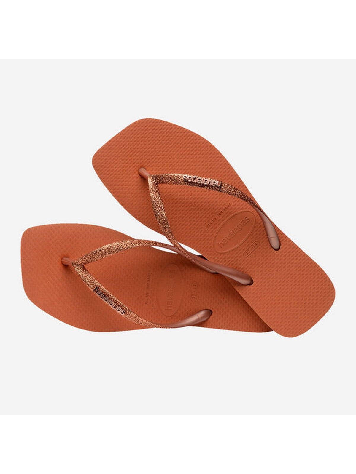 HAVAIANAS Tongs Femme Hav. Carré pailleté 4148102.4919 Orange