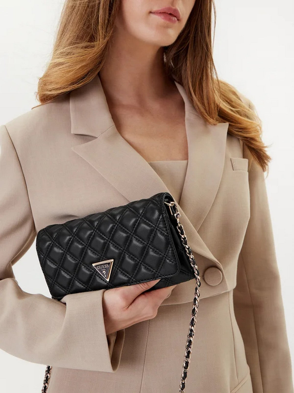 GUESS Borsa Donna GIULLY II XBODY FLAP ORGANIZER HWQG96 73750 BLA BLACK