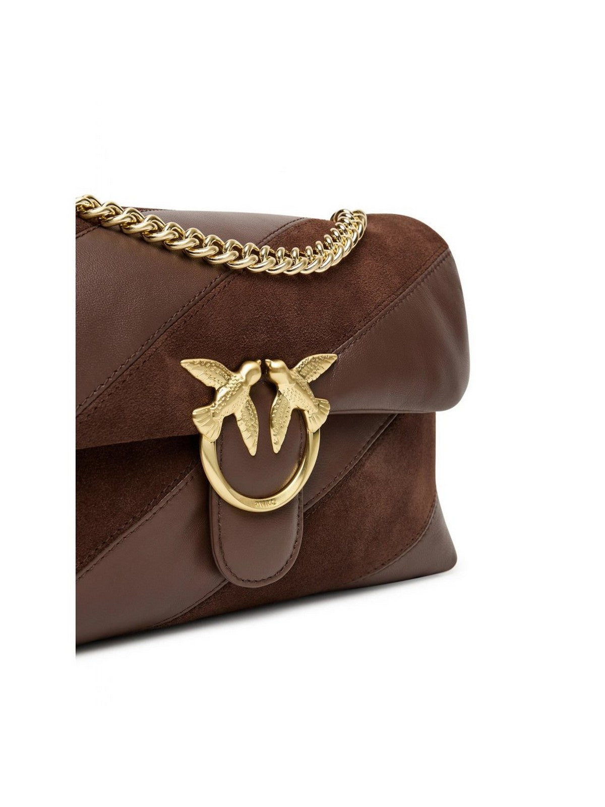 PINKO Borsa Donna LOVE PUFF CLASSIC CL 100038-A2JY L74V MARRONE CASTANO MATT GOLD gioboutiqueweb