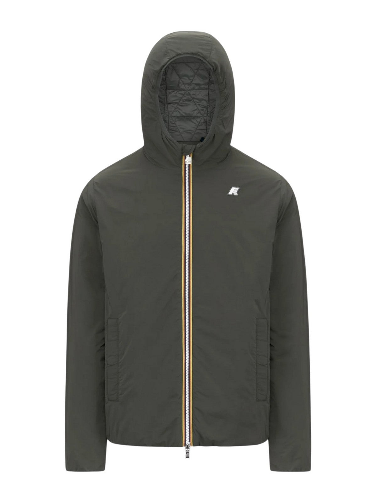 K-WAY Giubbino Uomo JACK PLAIN WARM K2136DW WMR GREEN BLACKISH