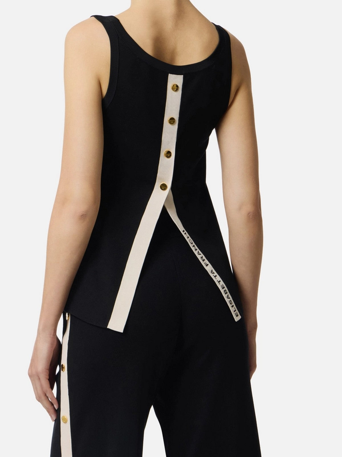 ELISABETTA FRANCHI Top Donna  TK72S61E2 685 NERO/BURRO