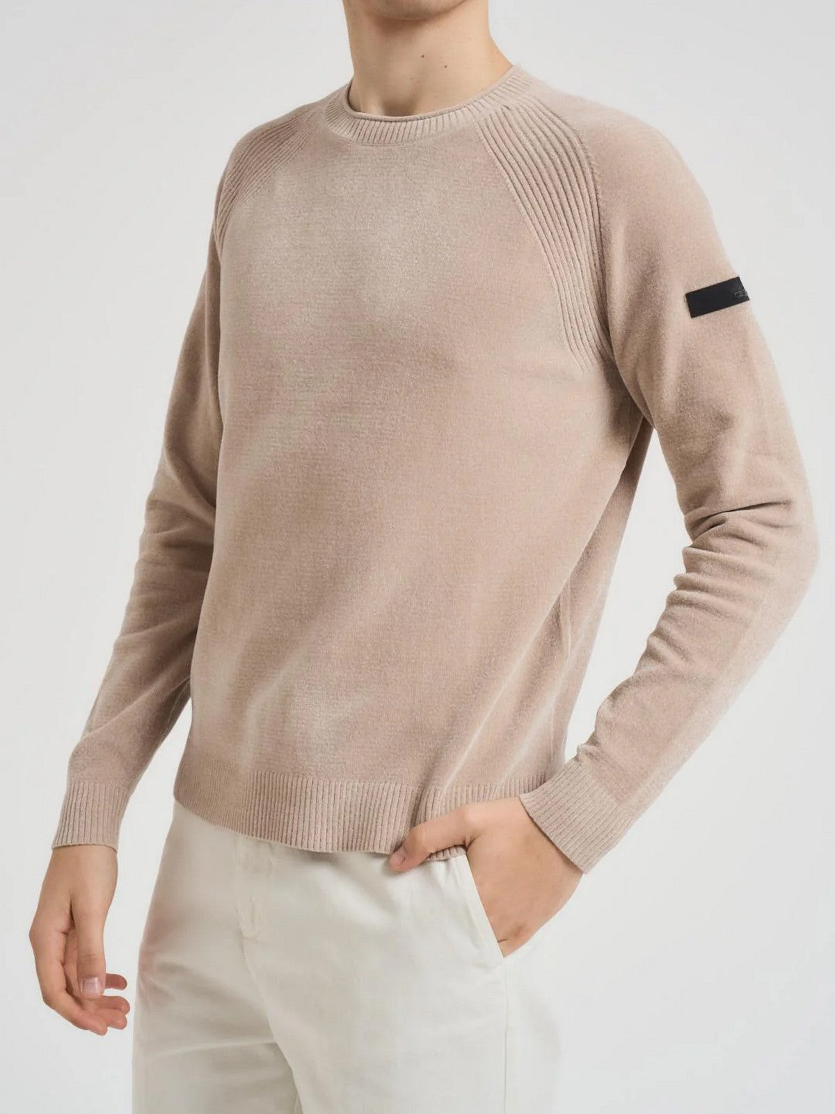 RRD Maglione Uomo VELVET ROUND KNIT W25132 32 32 CREAM