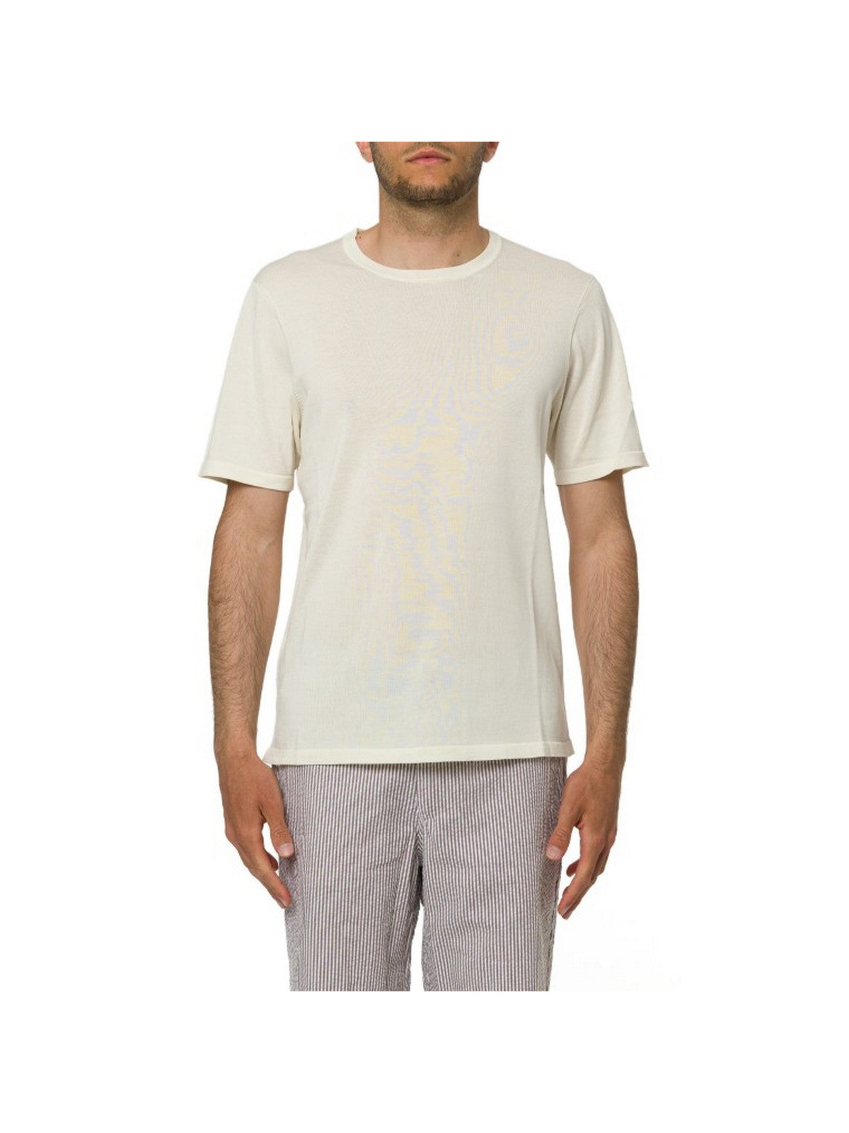 MC2 SAINT BARTH T-shirt Uomo  SCOTT COTTONSILK 00100L 10 OFF WHITE