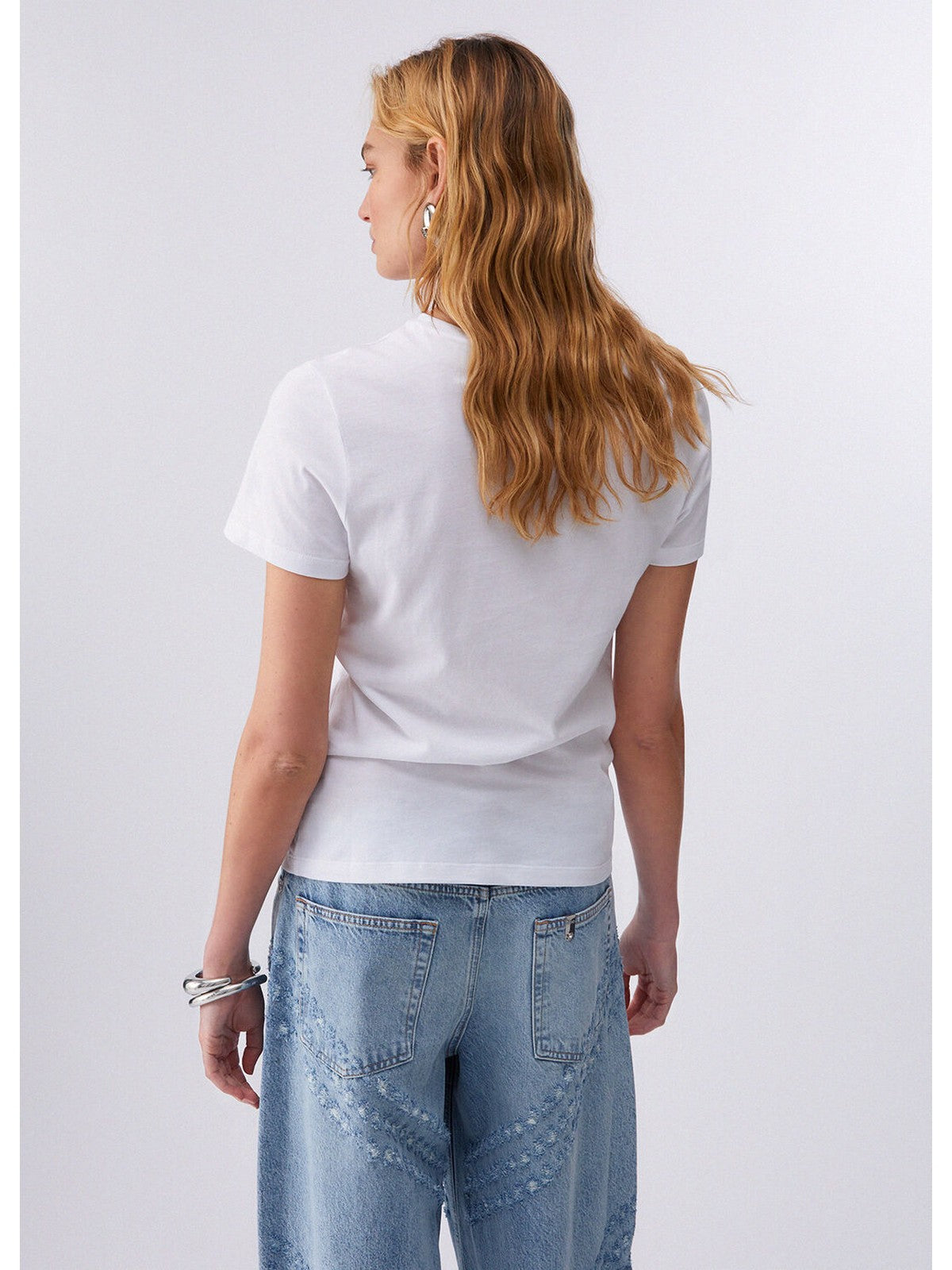 LIU JO WHITE T-shirt Donna  WA6491JS923 P9353 Bco LiuJo hotfixed