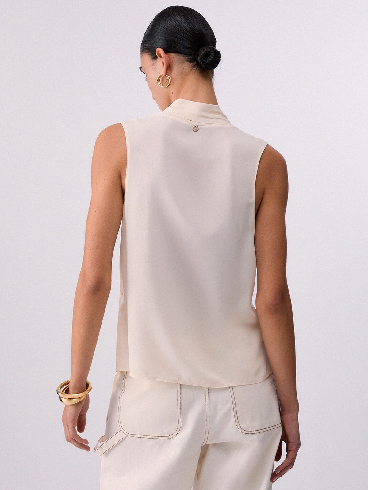 LIU JO BLACK Top Donna  CA6284T2578 P9644 Vaniglia creamy