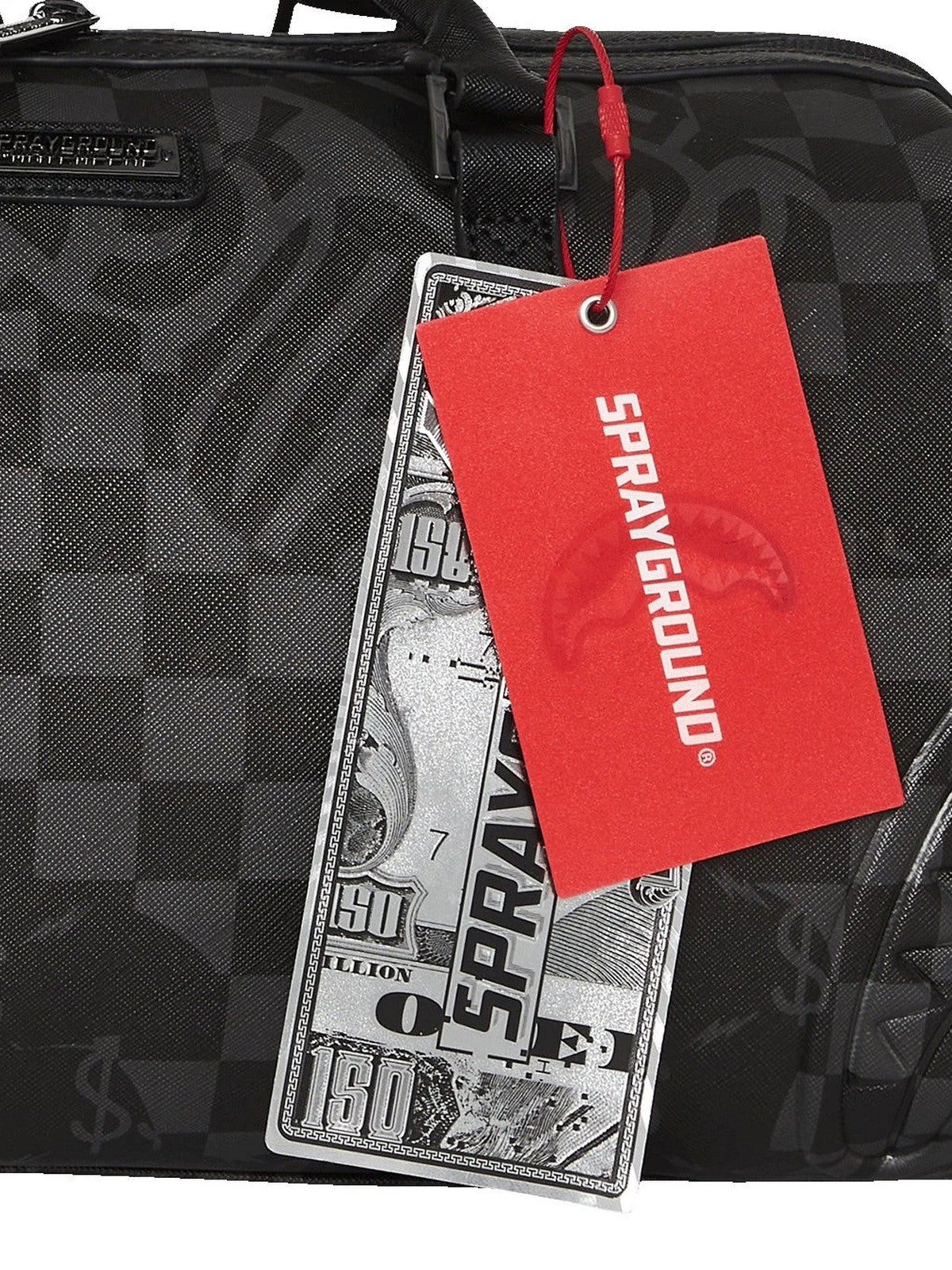 SPRAYGROUND Borsa Uomo 3AM CHECK MINI DUFFEL 910D7503NSZ Grigio gioboutiqueweb