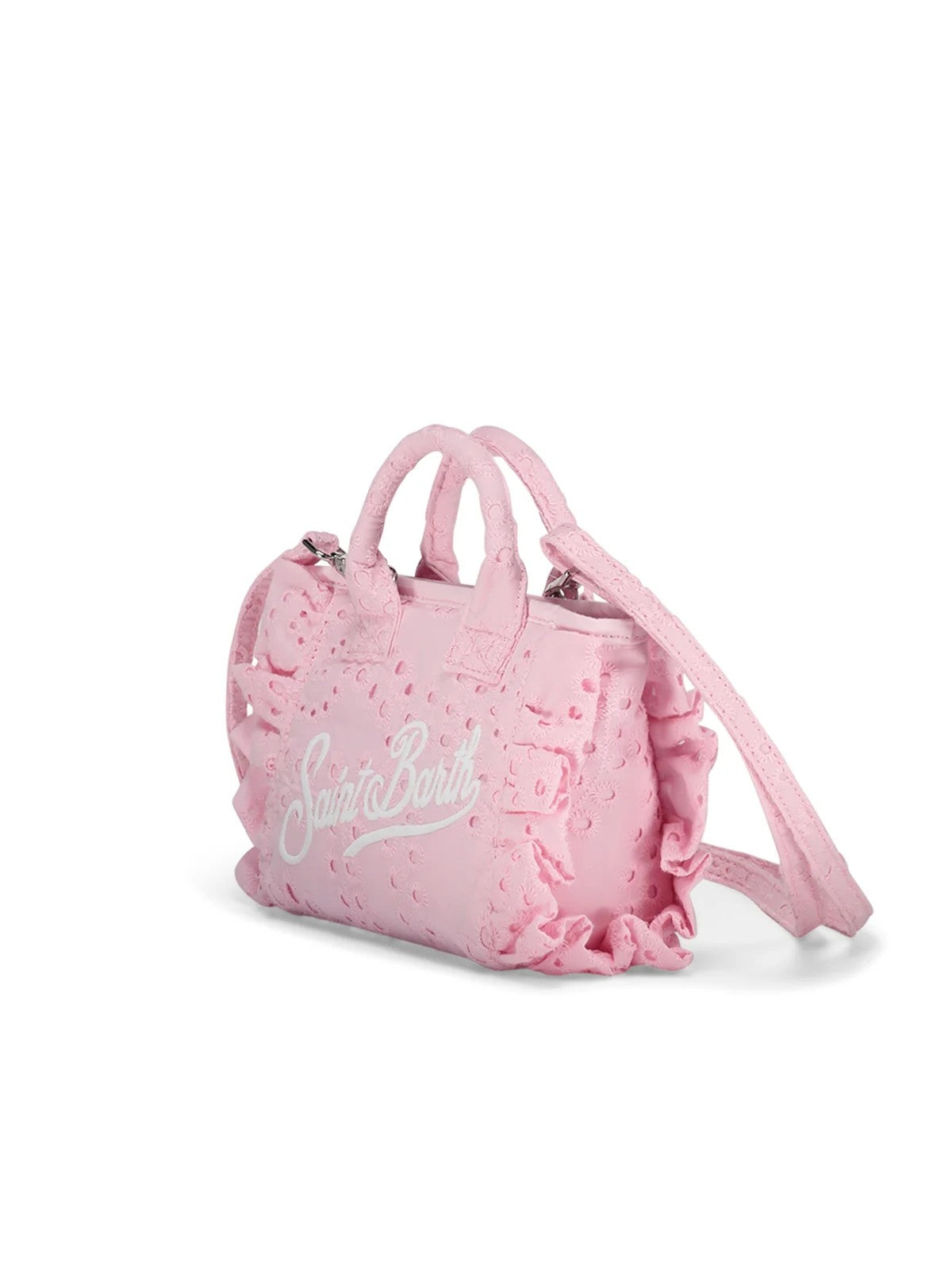 MC2 SAINT BARTH Borsa Donna  VANITY MINI VOLANT 02531L COTTON FLOWER EMBROIDERY 21 EMB