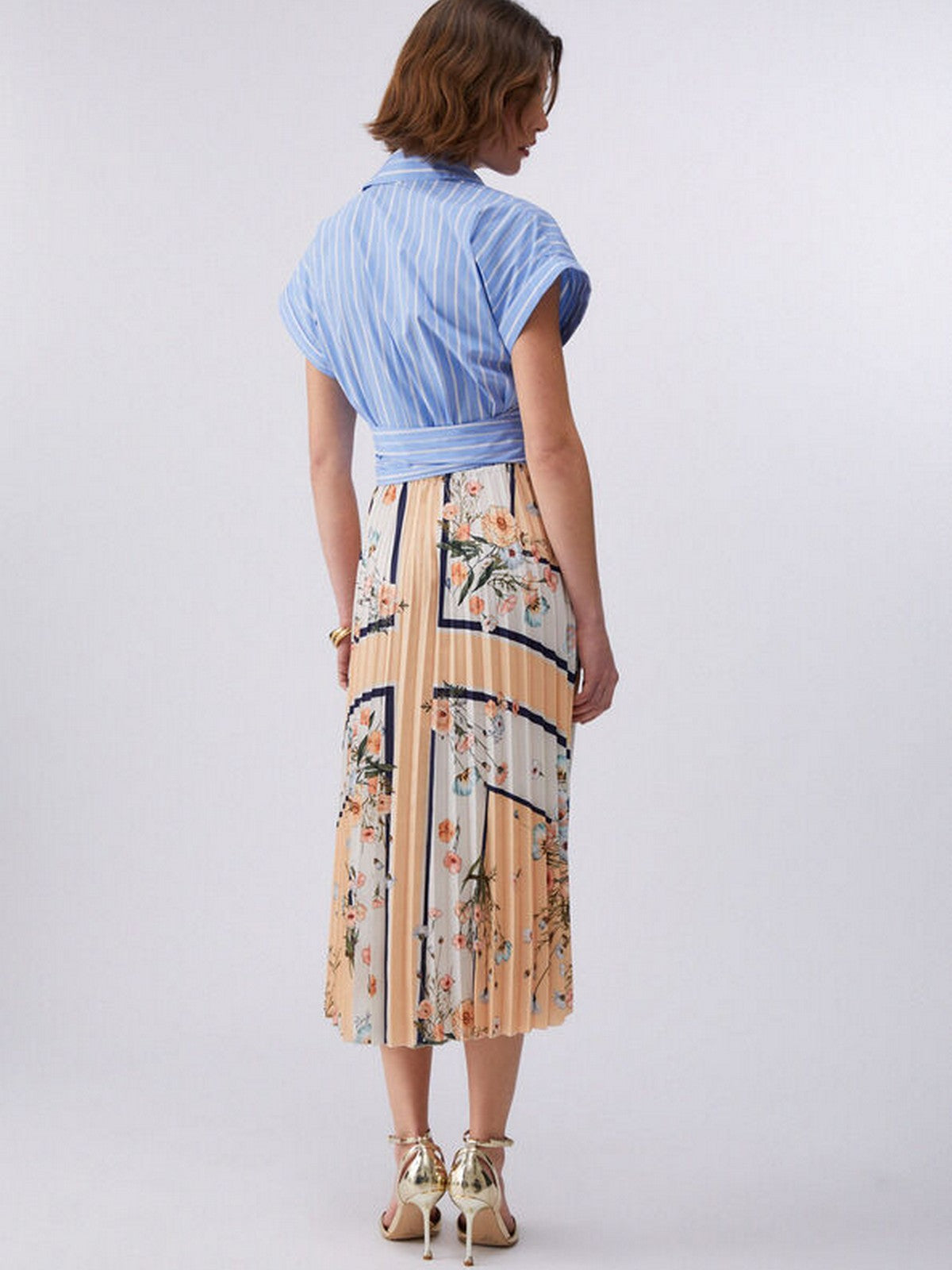 LIU JO WHITE Abito Donna  WA6344T2555 P9547 Blu str/bloom.small