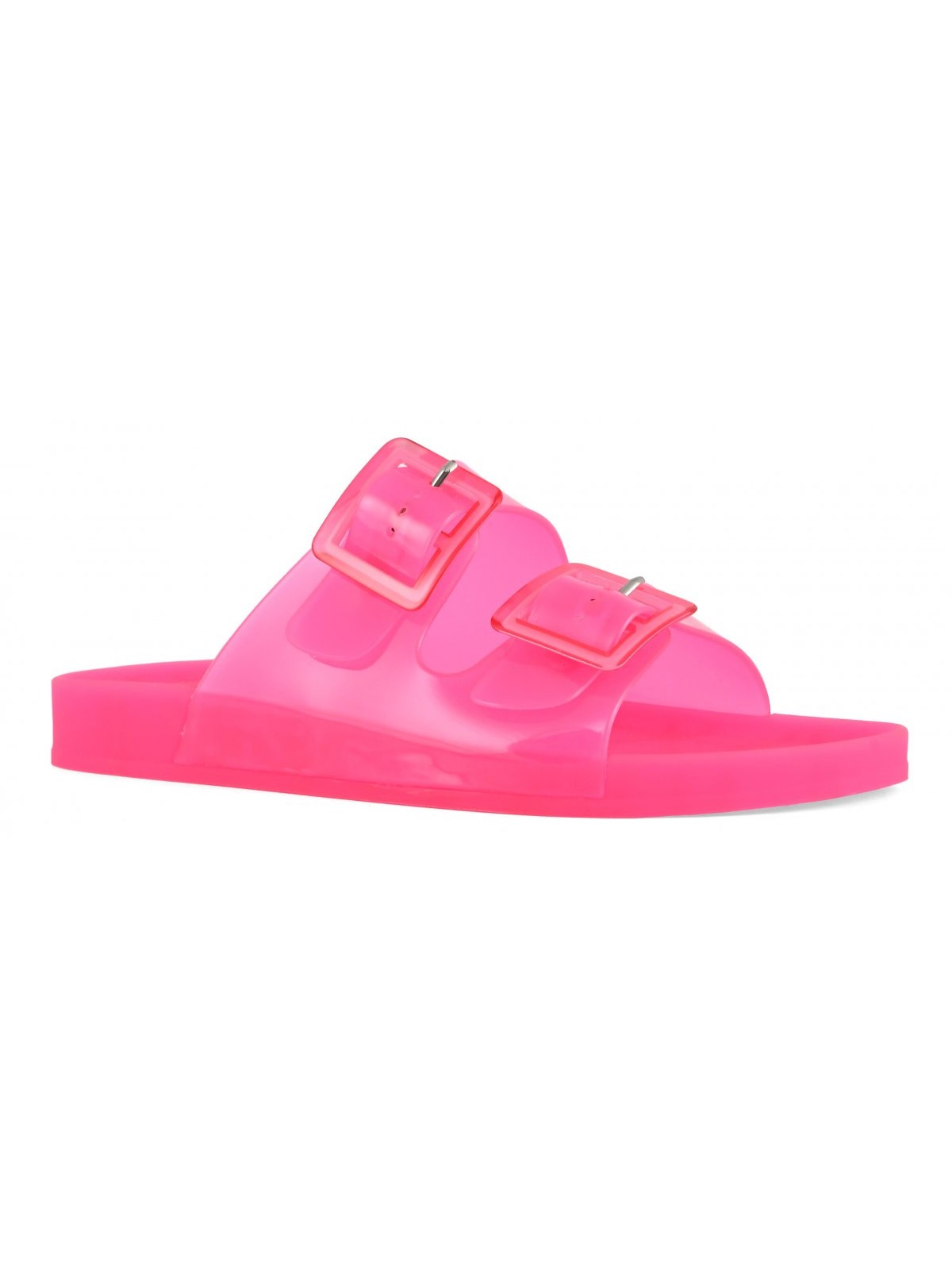 Farben der kalifornischen Ciabatta -Frau Jelly Sandal 2 Schnallen HC.Ch010 Fux Rosa