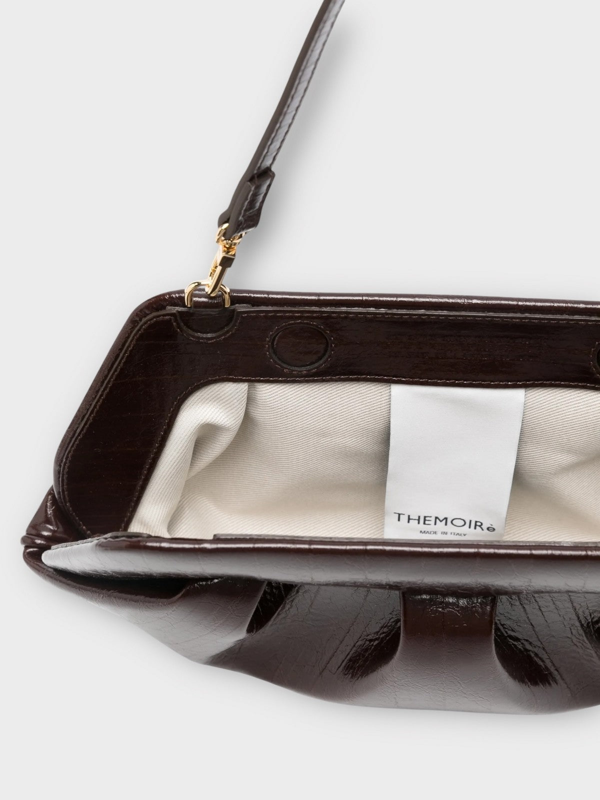 THEMOIRè Bios Baguette cocco vegan fabric bag chocolate eco-friendly design 