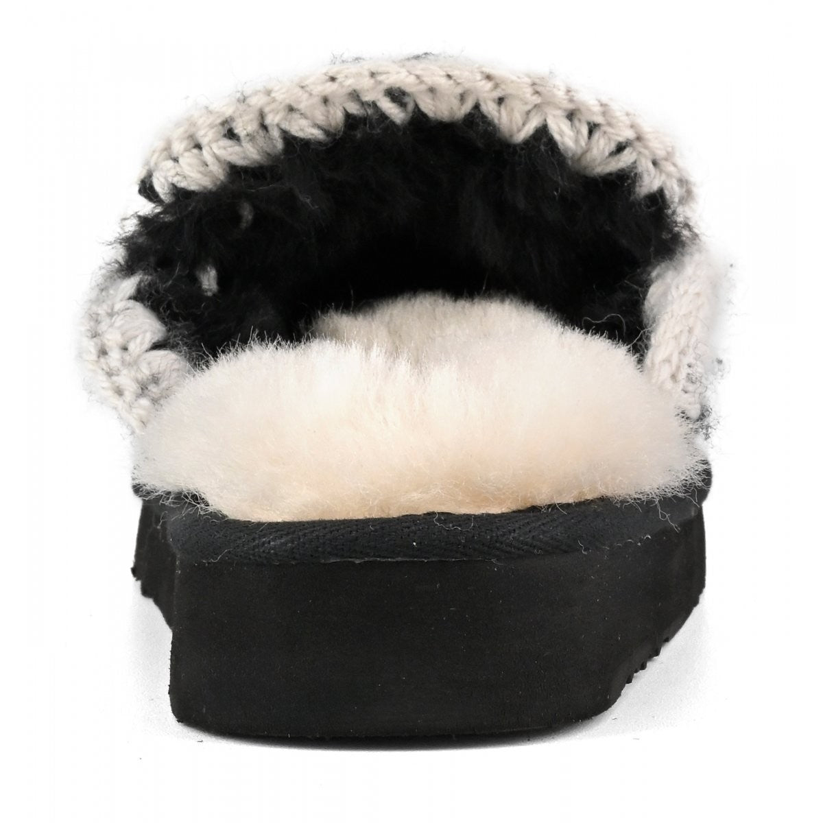 MOU Ciabatta Donna Eskimo slipper MU.FW101125A BKWHI BLACK/WHITE