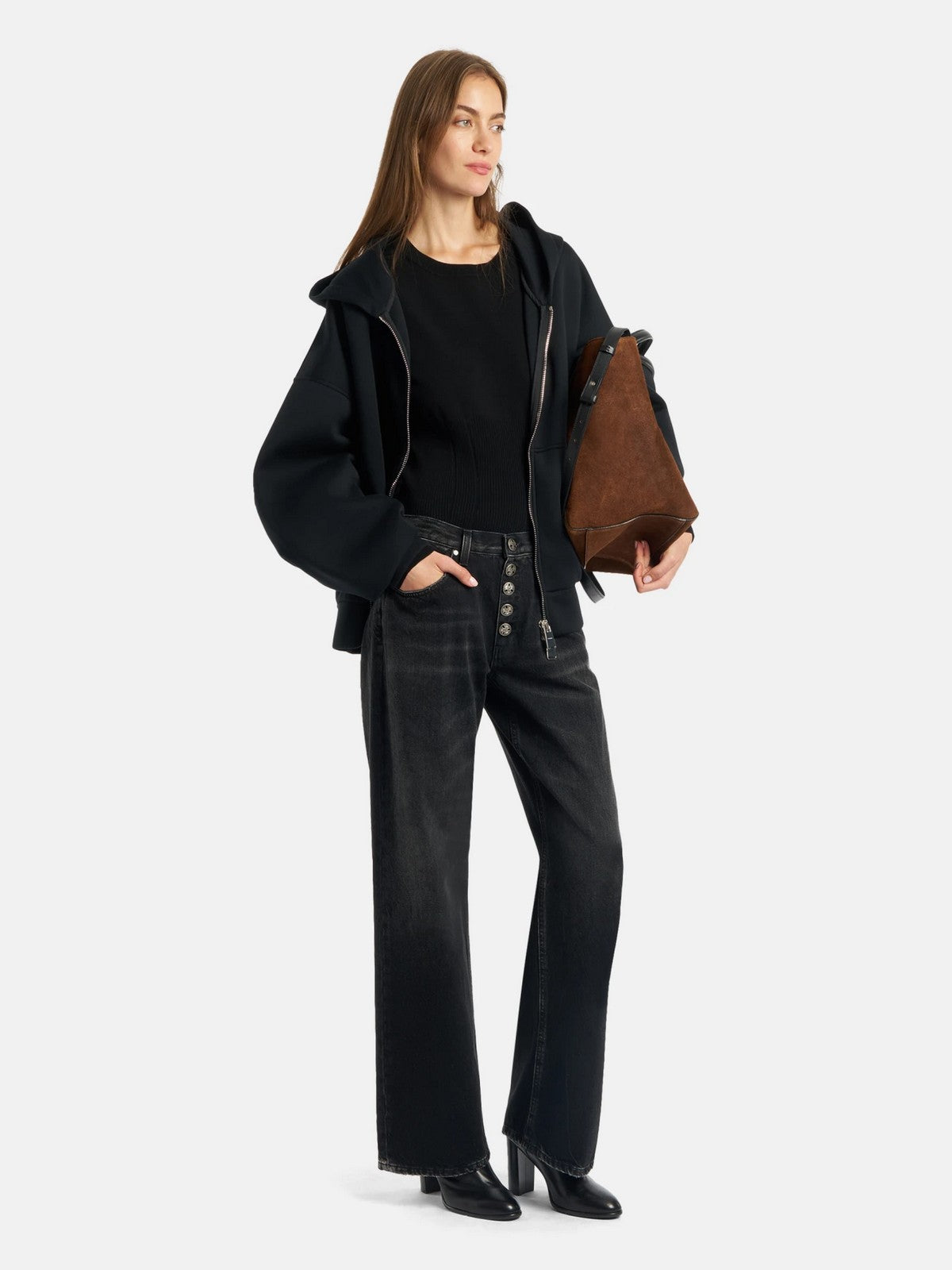 DONDUP Jeans Donna JACKLYN BOT GIOIELLO DP427B DFE305D LM9 999 Nero