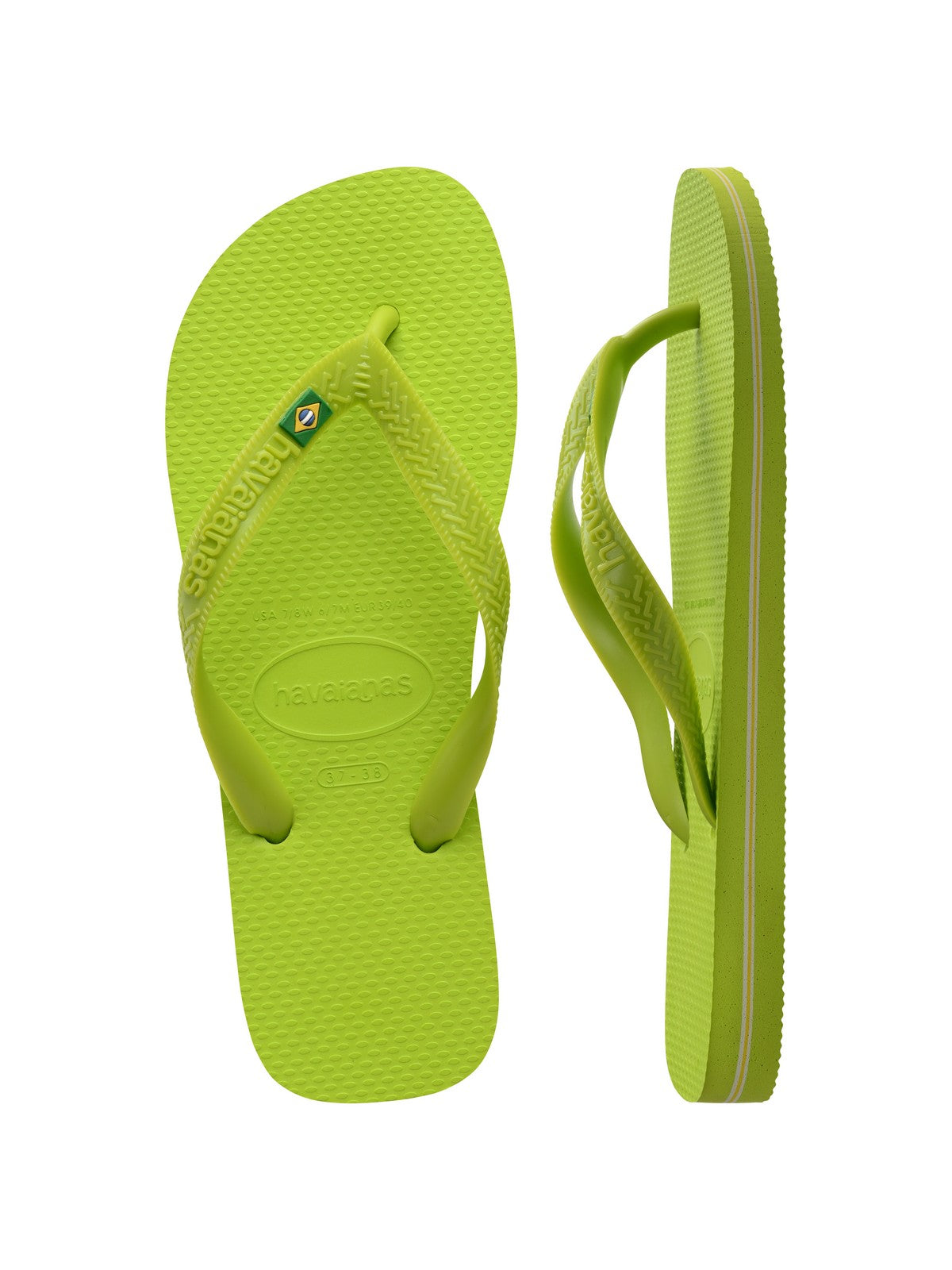 HAVAIANAS Tongs adultes unisexes Hav. Brésil 4000032.7344 Vert