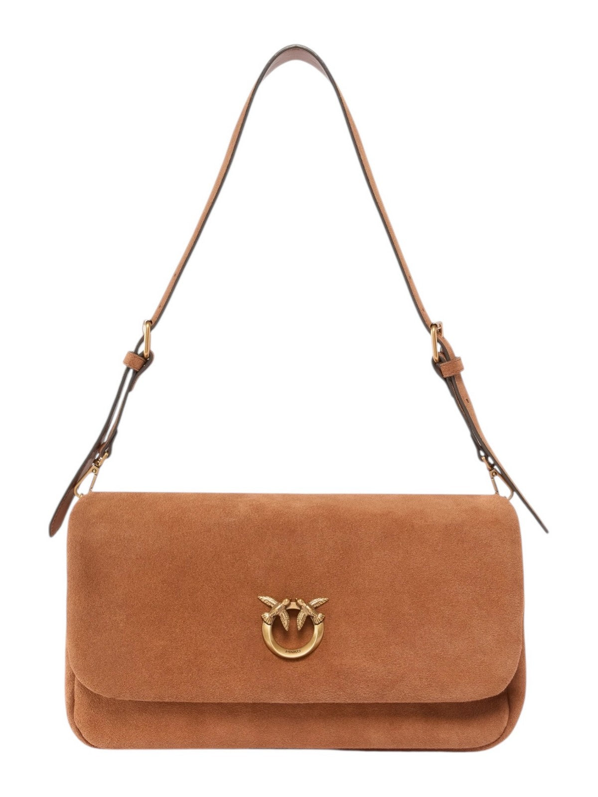 PINKO Borsa Donna CLICK SOFT HORIZONTAL HANDLE C 106178-A0F6 L17Q MARRONE - LEONE-ANTIQUE GOLD