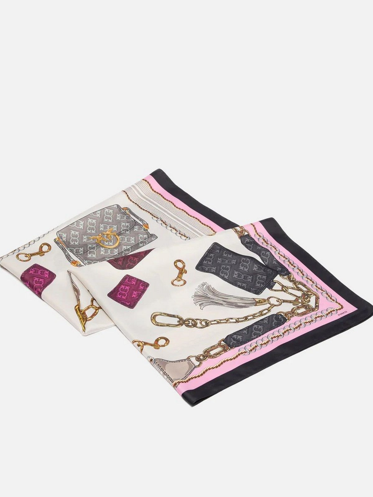 PINKO Foulard Donna LIMBO FOULARD TWILL STAMPA BOR 106656-A39L NZ5 MULTI. ROSA/NERO