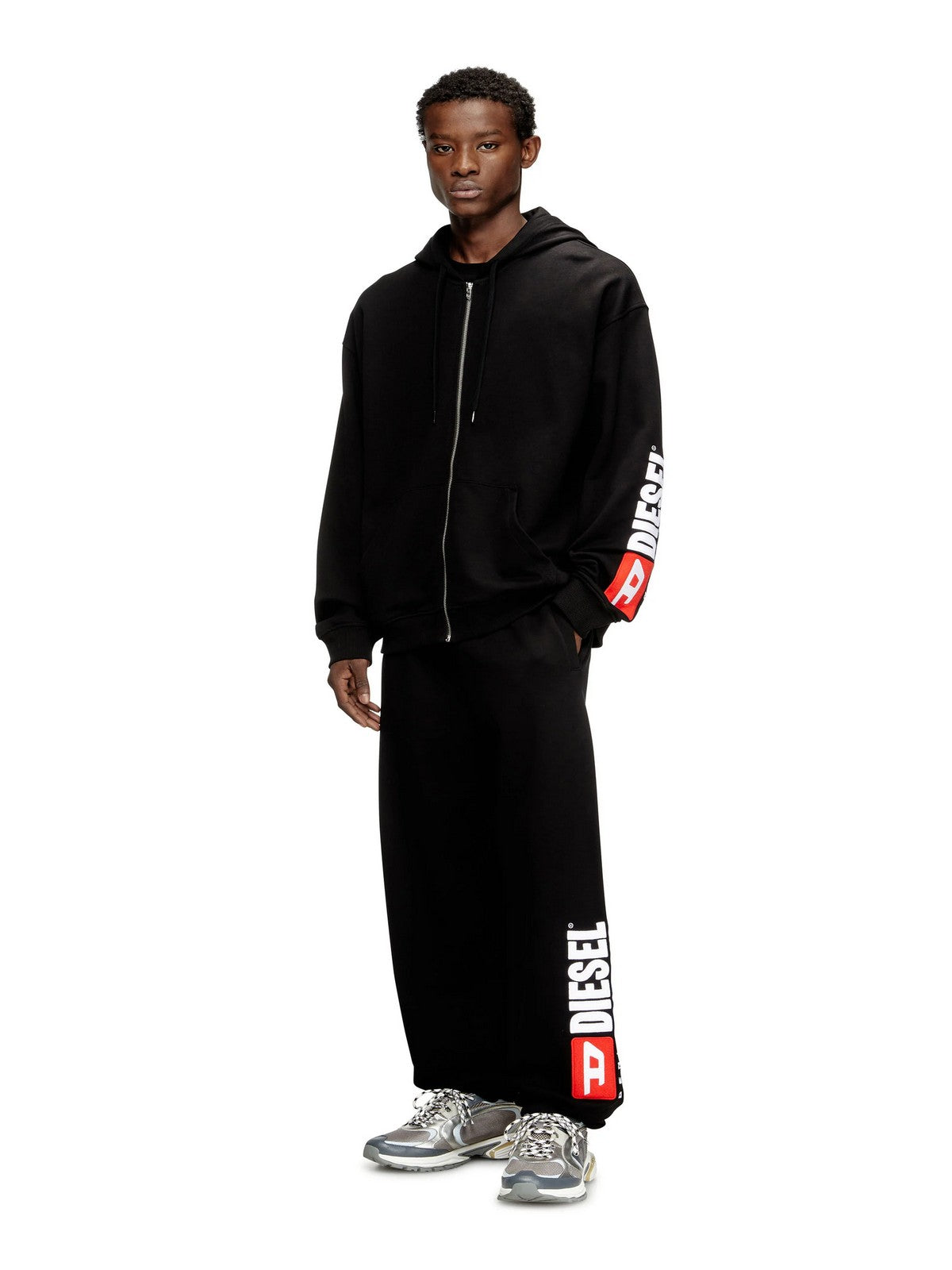 DIESEL Felpa Uomo S-BOXT-ZIP-HOOD-DIV FELPA A20022 0GEAD 9XX 004 - DEEP/BLACK