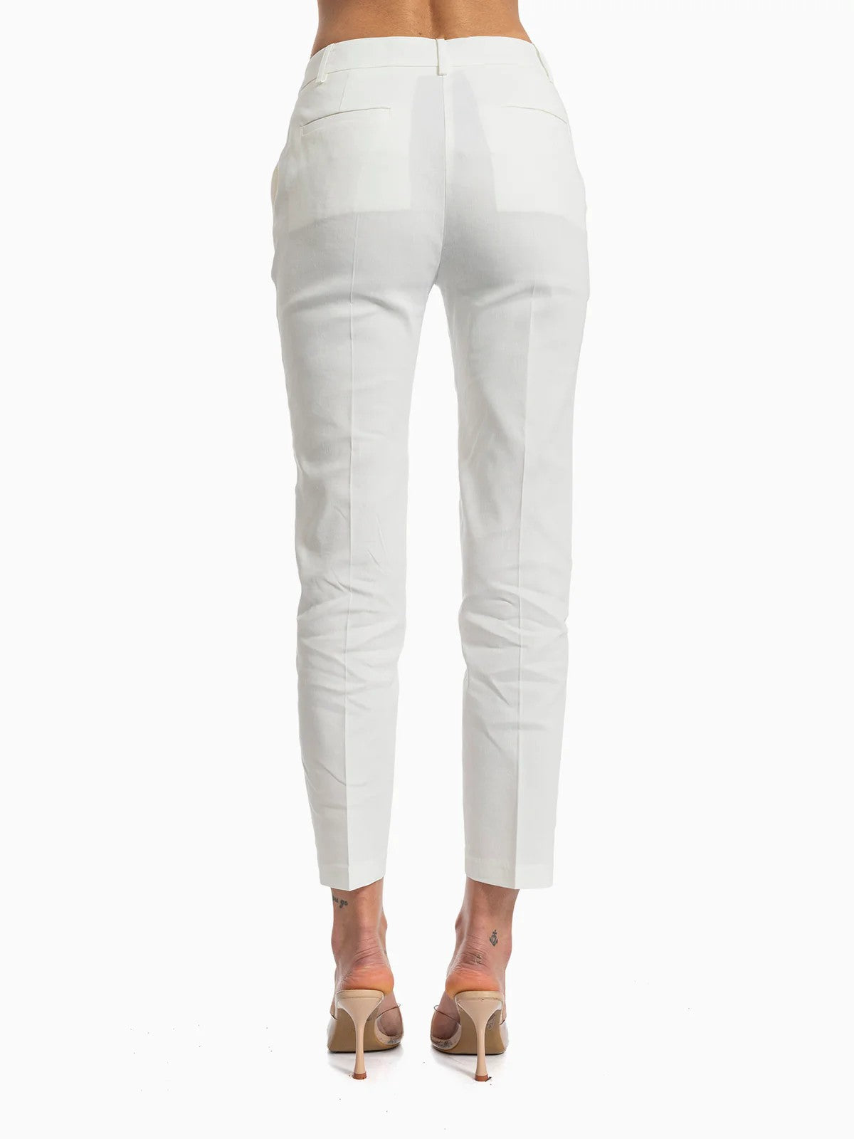 PINKO Pantalone Donna BELLO PANTALONE LINO STRETCH 100155-A34I Z05 BIANCO-BIANCANEVE