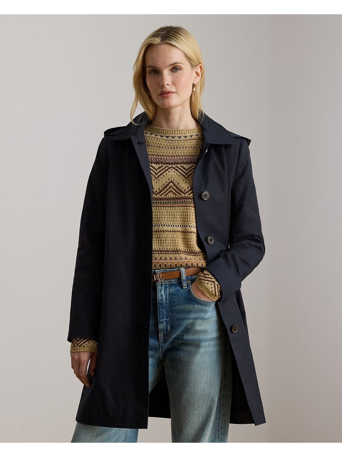 LAUREN RALPH LAUREN Trench Donna "SB RN 34""-LINED-COAT" 297967121 005 DK NAVY