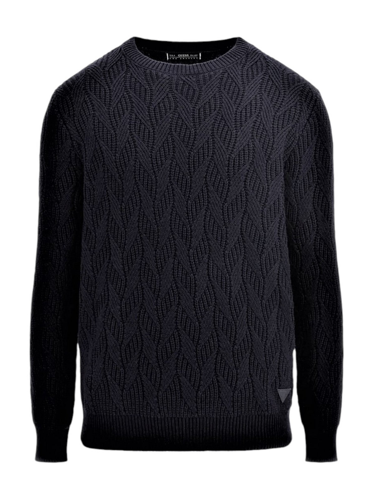 GUESS Maglione Uomo Delroy Cn Ls Stitche M4YR13 Z3FC2 JBLK Nero gioboutiqueweb