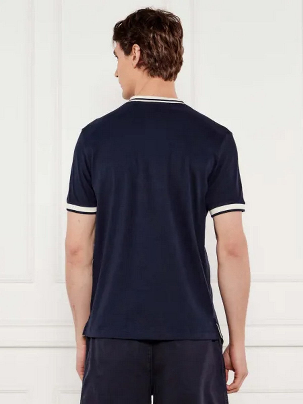 GUESS T-shirt Uomo GJ SS CN REG  HENLEY TEE M5GP49 KCTV1 A71W DARING OCEAN gioboutiqueweb