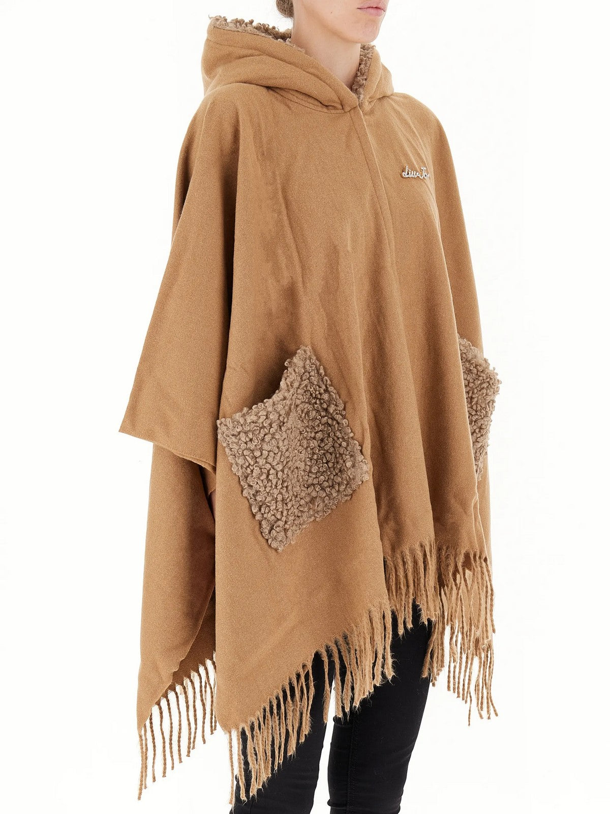 LIU JO SOFT Poncho Donna  2F4018T0300 00070 Marrone gioboutiqueweb