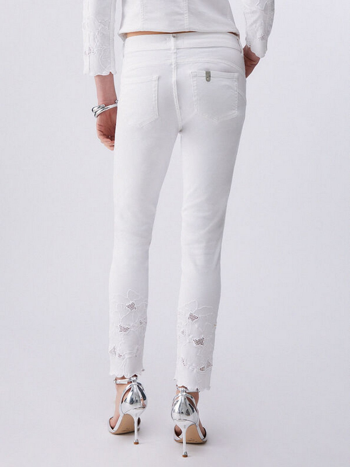 LIU JO WHITE Pantalone Donna  WA6260T367A P9255 Bco ottico ric.flowe