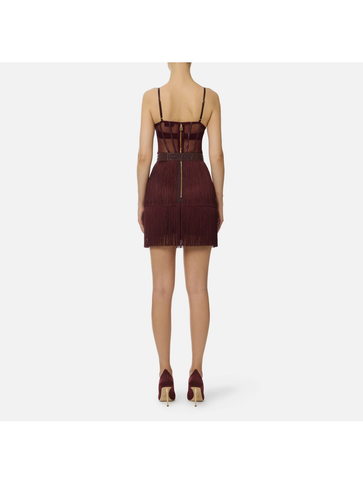 ELISABETTA FRANCHI Abito Donna  AB82556E2 EA4 MERLOT gioboutiqueweb