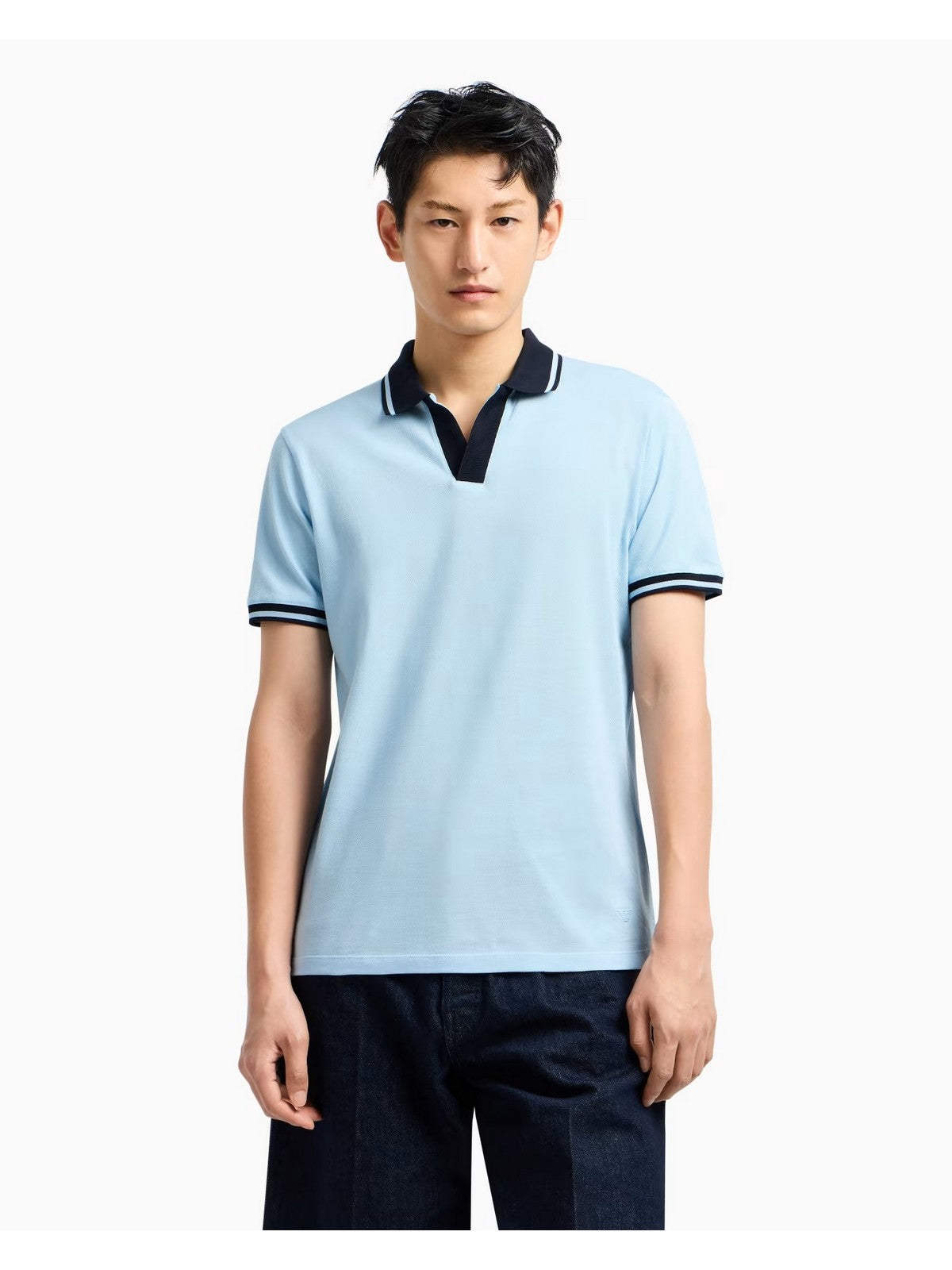 EMPORIO ARMANI Polo Uomo  EM001750 AF12955 U9283 BLUE FOG