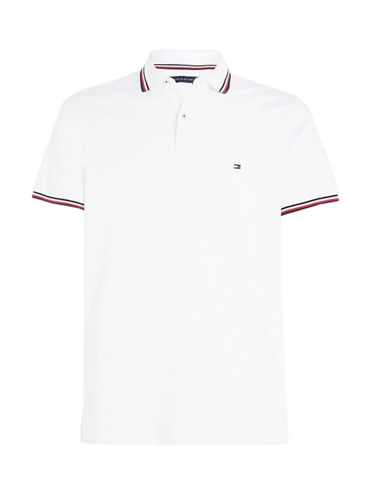 T-shirt Tommy Hilfiger i mężczyźni MW0MW13080 YBR Biały słup