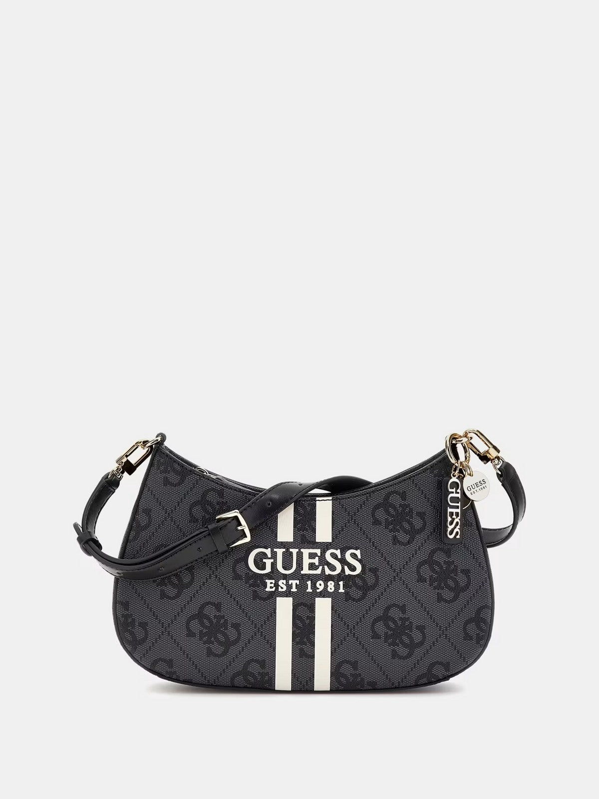 GUESS Borsa Donna NOELLE II TOP ZIP SHOULDER BAG HWOS96 72180 CLO COAL LOGO