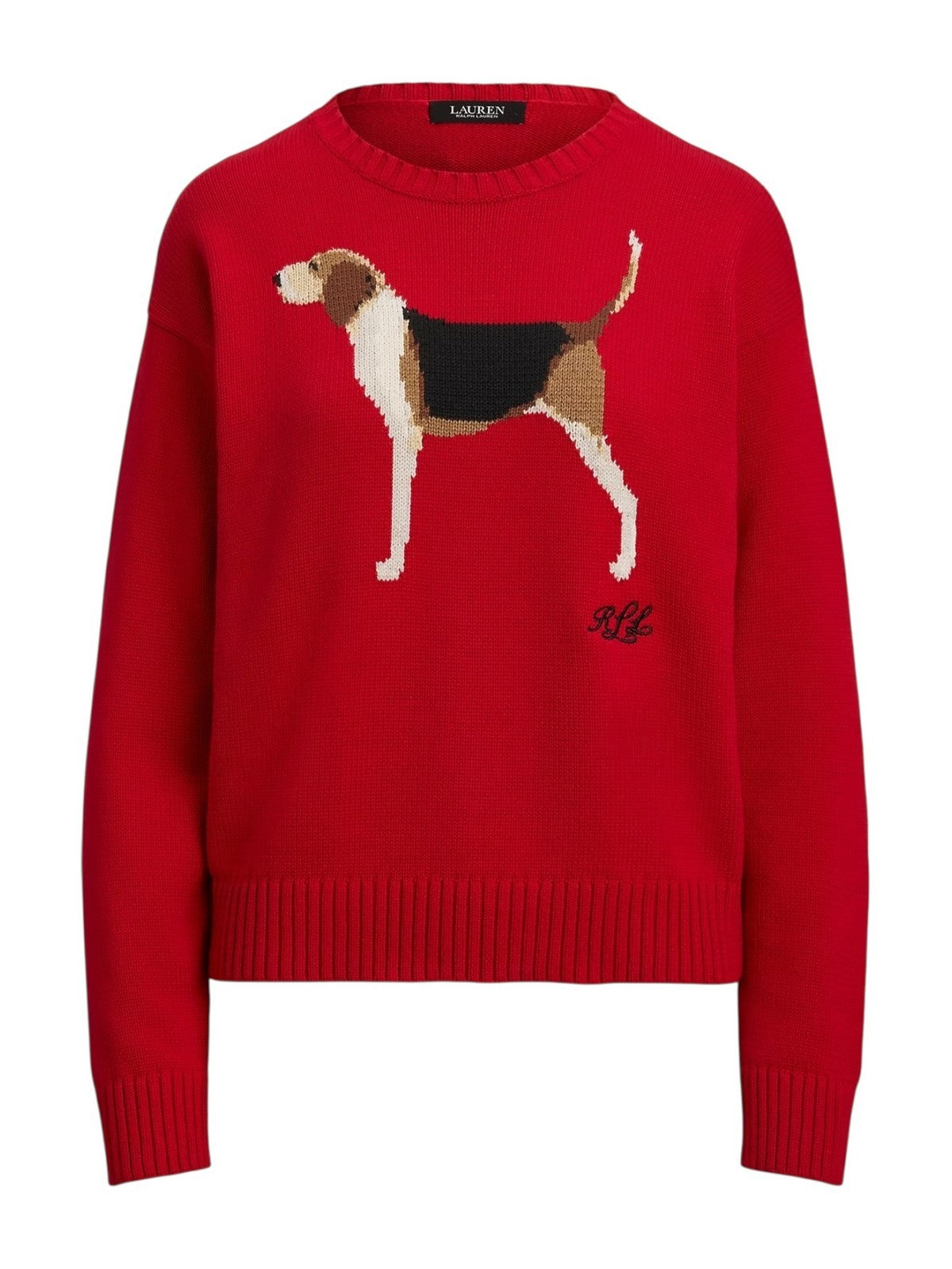 Lauren Ralph Lauren Women's Maglione Riednee-Long Sleeve-Pullover 200979657 001 Ralph Red Multi