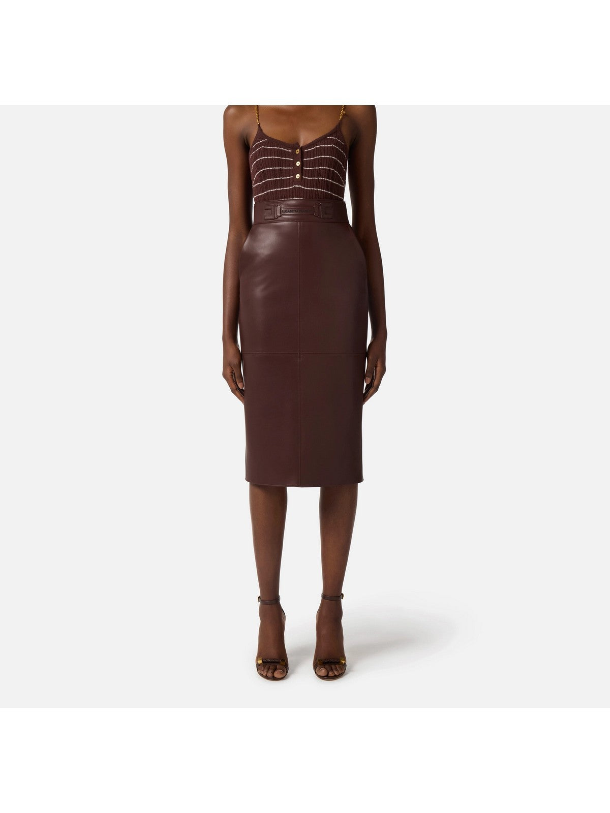 ELISABETTA FRANCHI Gonna Donna  GO16361E2 644 CACAO