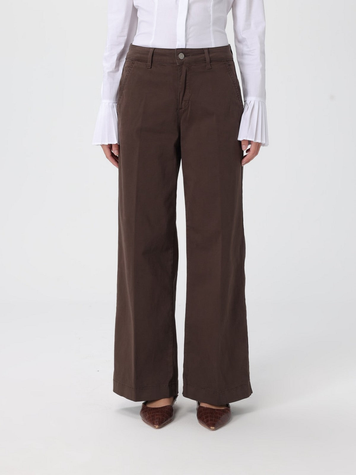 LIU JO WHITE Pantalone Donna  MF5406T8191 90915 CIOCCOLATO