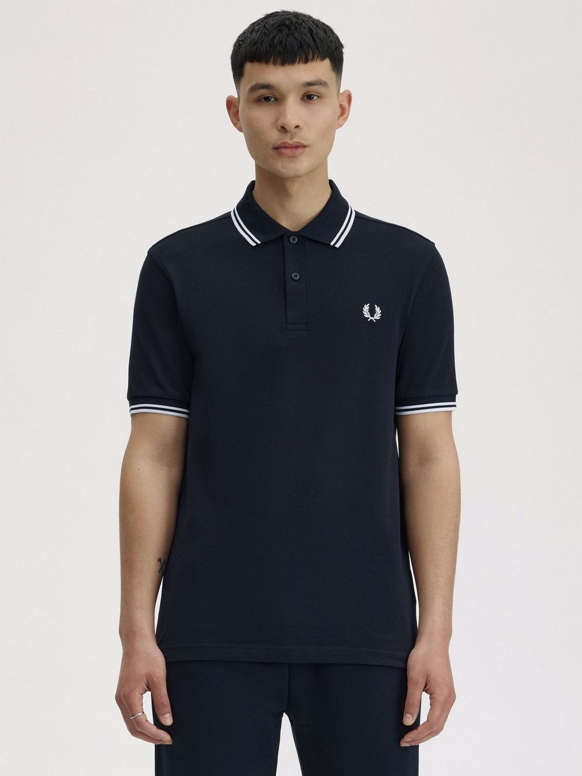 FRED PERRY Polo Uomo FP TWIN TIPPED FRED PERRY SHIRT FP-M3600P-57 238 NAVY/WHITE