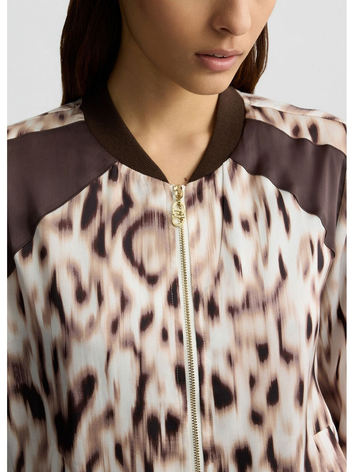 LIU JO SPORT Felpa Donna  TA5197TS964 M9064 Natural beige/moro gioboutiqueweb