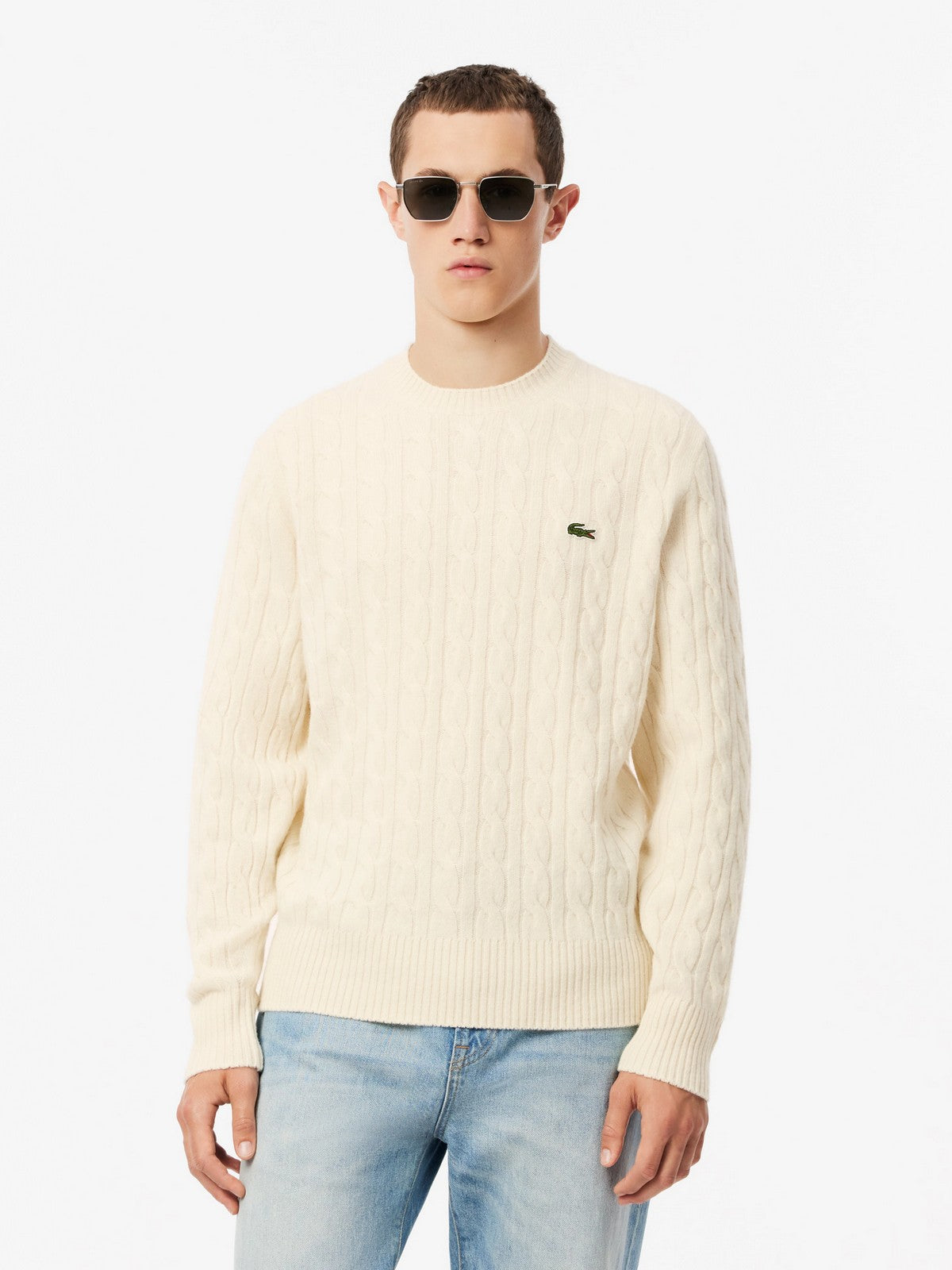 LACOSTE Maglione Uomo  AH2924 XFJ Beige gioboutiqueweb