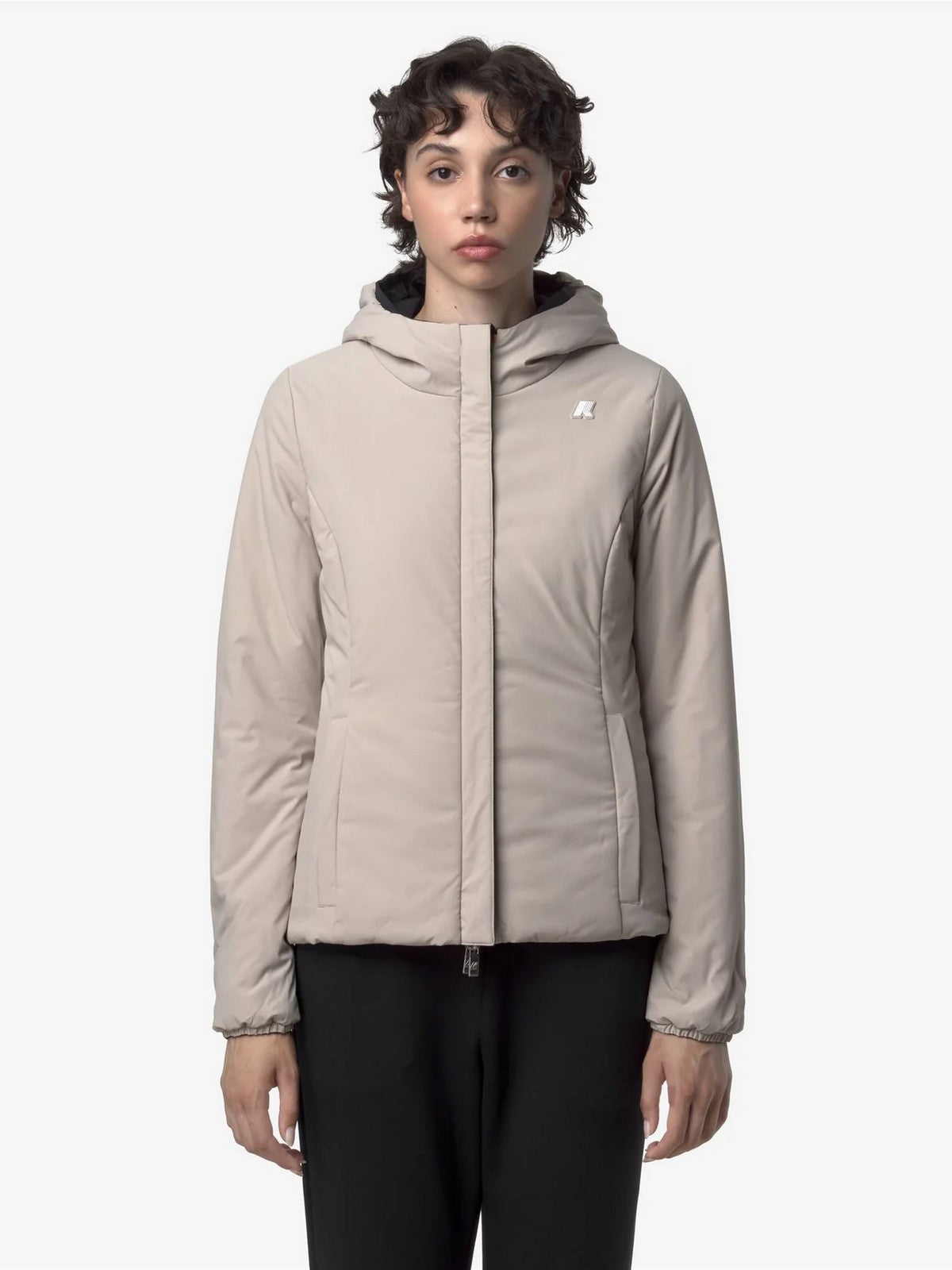 K-WAY Giubbino Donna LILY ST WARM DOUBLE K6128TW BC9 Black Pure - Beige C