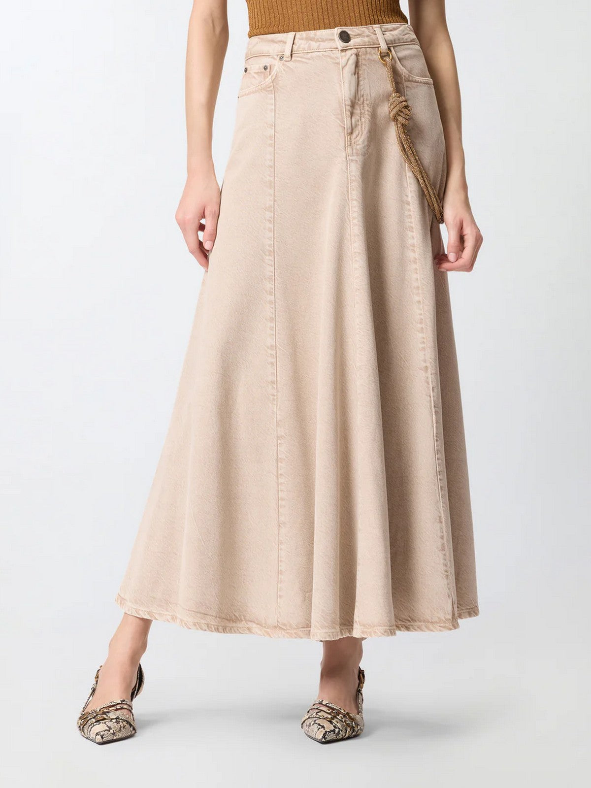 PINKO Gonna Donna HURGHADA GONNA 104647-A33R C88 BEIGE-MACROCISTIDE