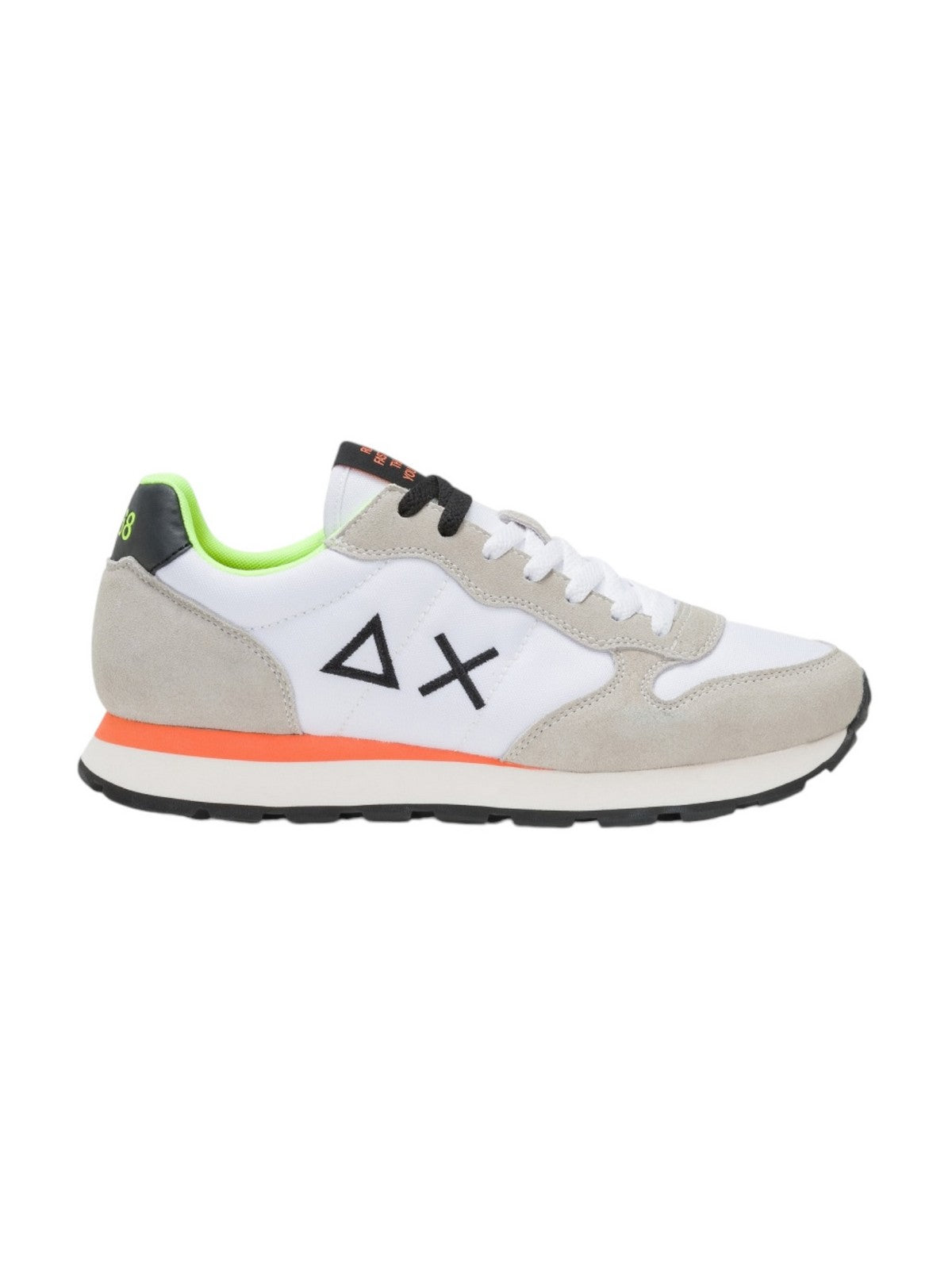 SUN68 Sneaker Uomo Tom fluo Z44102 01 Bianco gioboutiqueweb