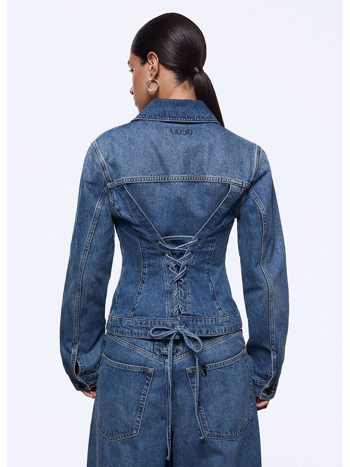 LIU JO feat. ELODIE Giubbino Donna  UA6511D0400 79157 Den.md.Blue intrecci