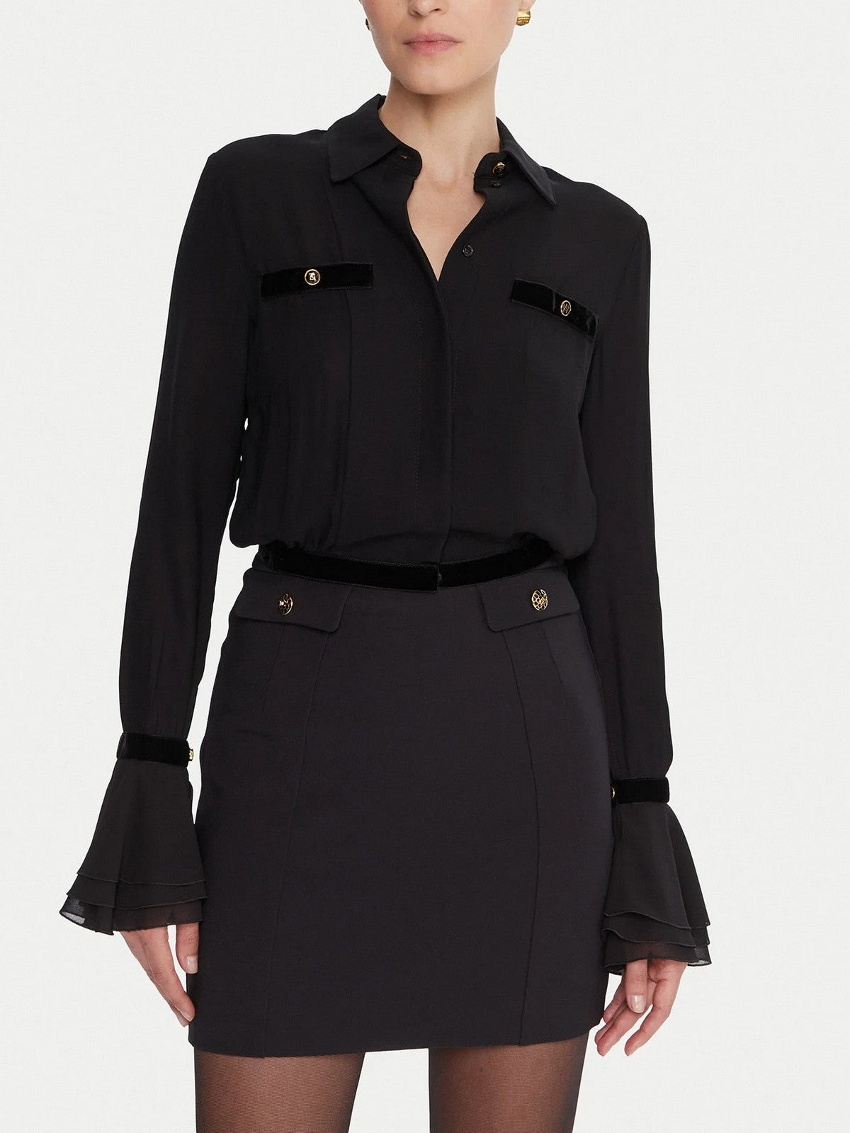 ELISABETTA FRANCHI Camicia Donna  CA13157E2 110 Nero