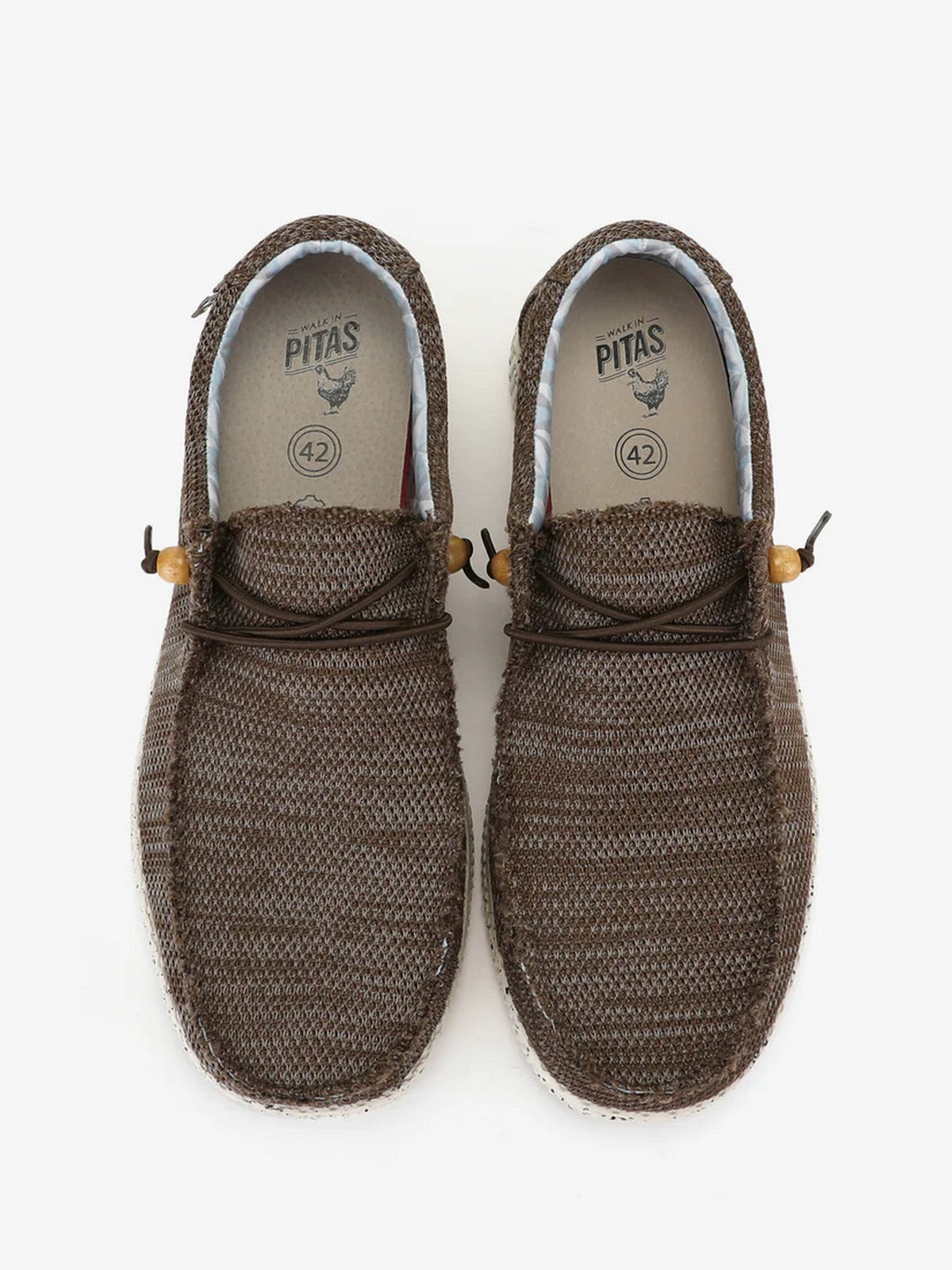 PITAS Mocassin Homme WP150 W KNITTED TAUPE Marron