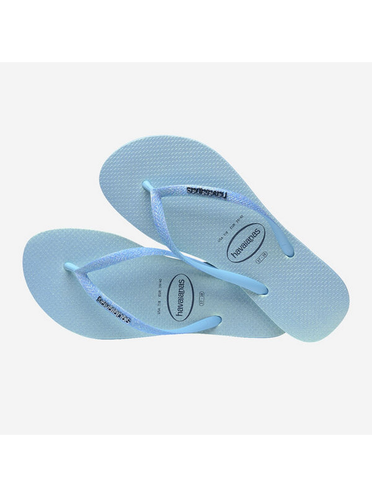 Havaianas Flip Flops Woman Hav. Slim Glitter opalizujący 4148922.1056 Niebieski